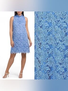 Anne Klein Light Blue Lace Dress size 8